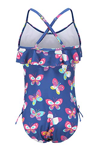 Image of Girls One Piece Swimsuits Halter Bathing Suits Summer Ruffler Swimwear 2-14 Years