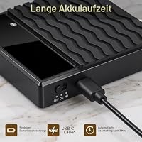 HOTUT Mini-Kaffeewaage mit Timer, USB Wiederaufladbare Espresso Waage, Hochpräzise 2KG/0,1g Kaffee Waage mit LED-Display Automatischer Zeitmessung, Tragbare Espressowaage Digitale Küchenwaage, Schwarz – Ansicht 4