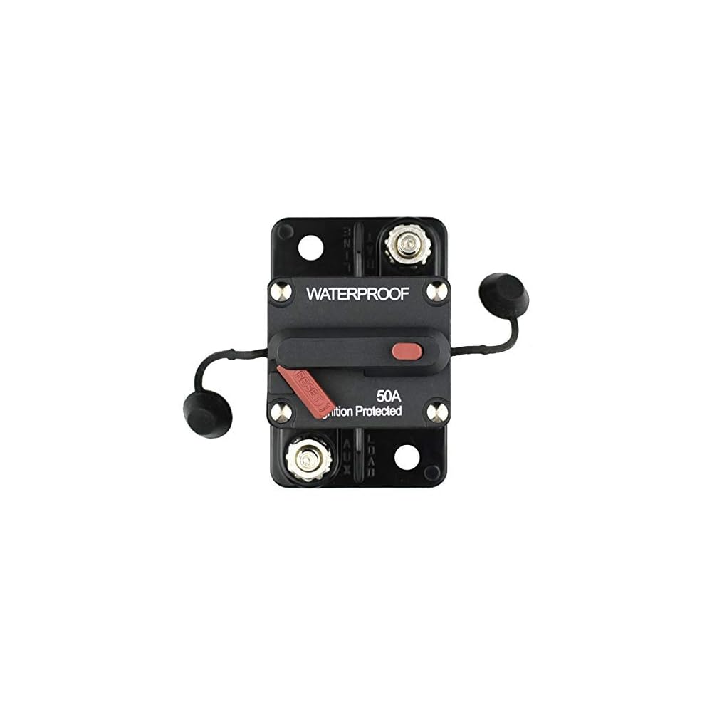 ZOOKOTO 50 Amp Circuit Breaker - Manual Reset Waterproof For Marine, ATV, RV, 12V-48VDC, Ignition Protected - View #6