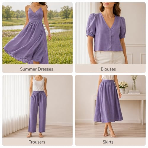 Image of Soimoi Lavender Solid 60 * 60's Cotton Cambric Fabric by 3 Yards, 56 Inch Wide Light Weight Material Suitable for Kurtis, Blouses, Kids Clothing, Tunics, Dresses and Summer Apparel
