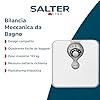 Salter Bilancia Meccanica da Bagno – Bilancia Pesa Persona Analogica, Quadrante con Lente d’Ingrandimento, Portata Massima 133 KG, Design Monocromatico, Senza Batterie, Colore Bianco
