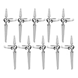 Anneome 10 Anillos para Uñas de Mujer Diseño de Espada y Cruz, Abiertos Ajustables, Aleación de Zinc Plateada, Accesorios para Decoración de Uñas, Fiestas y Uso Diario