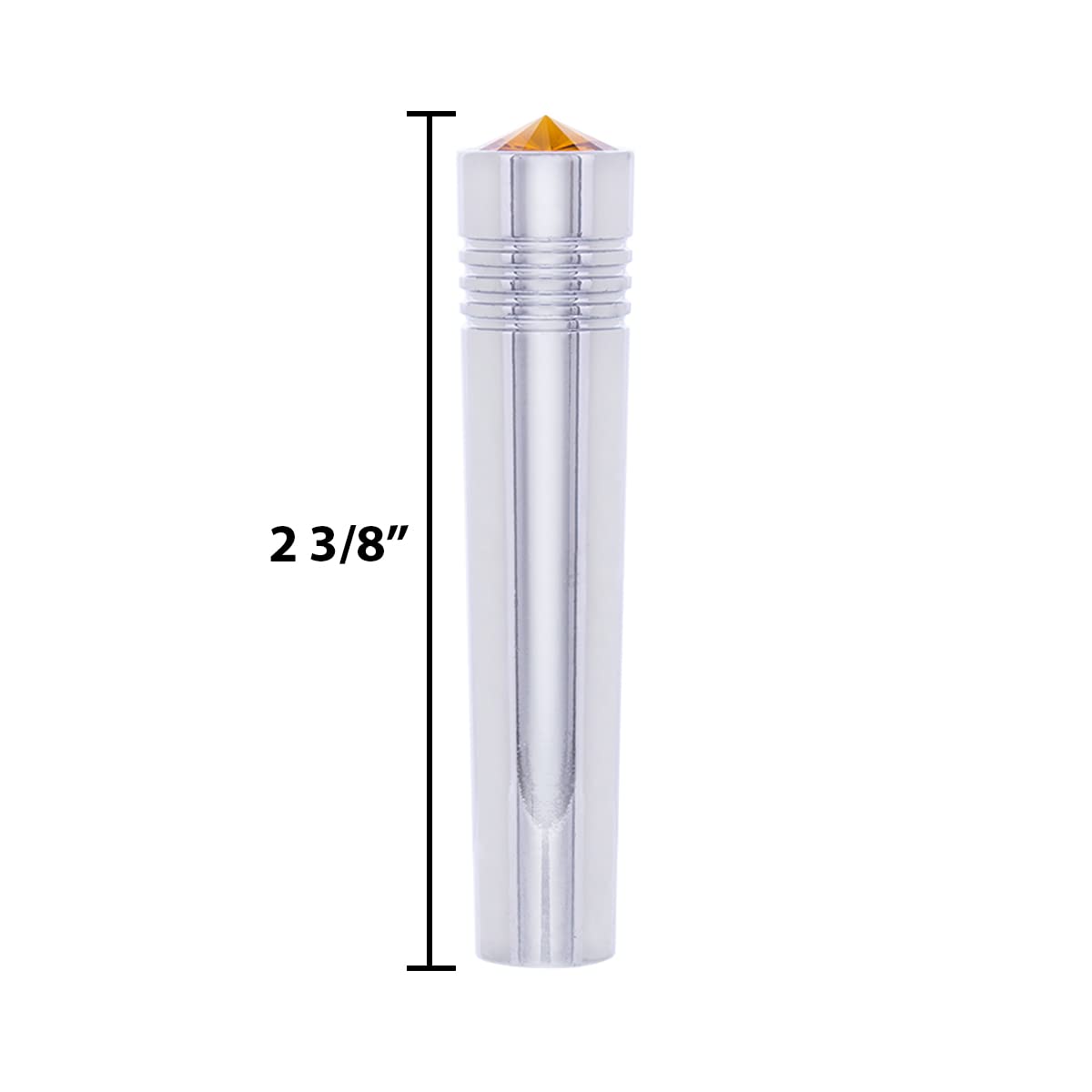 United Pacific 40155 Chrome Long Toggle Switch Extension w/Amber Crystal for Peterbilt, Aluminum Construction – Amber Crystal – ONE Unit