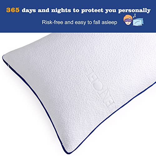 Oyt Cooling Bed Pillows For Sleeping 2 Pack Standard Size Shredded Memory Foam Pillows For Sleeping Set Of 2 With Adjustable Loft Bed Gel Pillows For Back And Side Sleeper #TOP1
