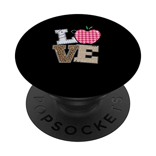 Love Cheetah Leopard Print Apple Gráfico PopSockets PopGrip Intercambiable