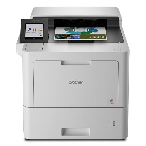Brother HL‐L9410CDN Enterprise Color Laser Printer with Fast Printing, Large Paper Capacity, and Advanced Security Features, White