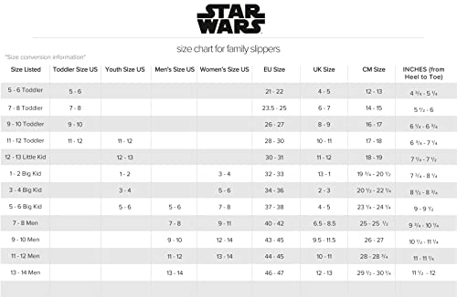 Star Wars Kids Slipper, Mismatch Scuff Slide Slipper, Grey, Big Kid Size 3-4/Women's 5-6 #TOP5