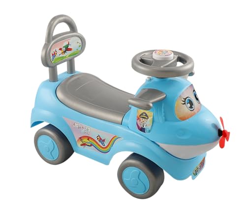 Image of Toyzoy Starlight Manual Push Ride On with Music & Light for Kids|Boys|Girls Age 2+ Years (Blue)
