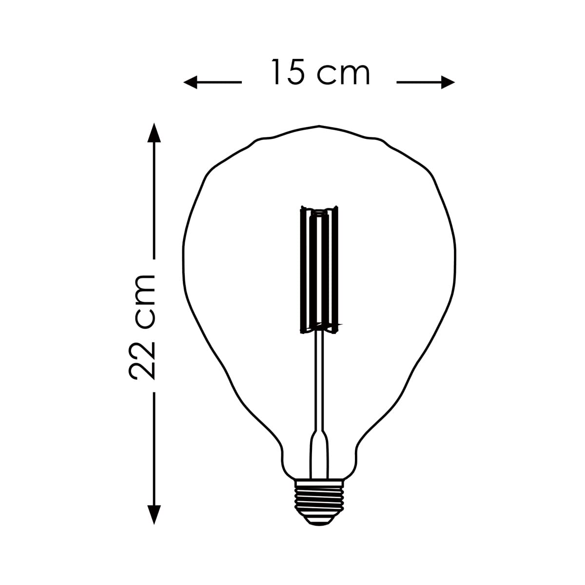 Home Sweet Home Edison Vintage E27 | fonte luminosa LED filamento Globe | G125 Deco lampada LED | Ambra | Dimmerabile | 4W 400lm 2700K | luce bianca calda | Adatto per attacco E27
