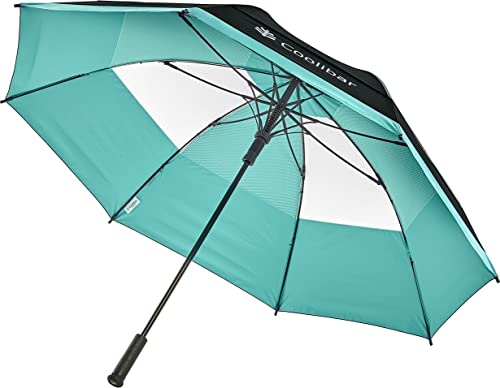 Coolibar Upf 50+ 62 Inch Tournament Golf Umbrella - Sun Protective (One Size- Black/White Colorblock) #TOP1