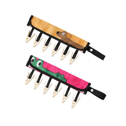 AiDianFuYa Travel Hangers 2-Pack, Foldable Clothes Hangers for Cruise & Suitcase, Portable Drying Rack with 6 Clips, Space-Saving Laundry Solution for Hotels, Camping & Small Spaces