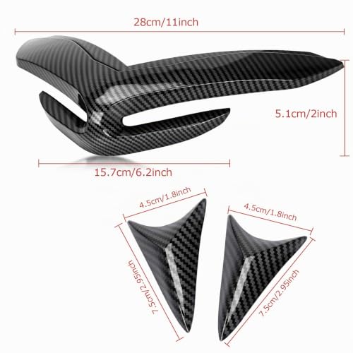 PSLER® Masque de Nez de Carénage Avant de Moto pour Z900 2017-2019 (Carbone) – vue 3