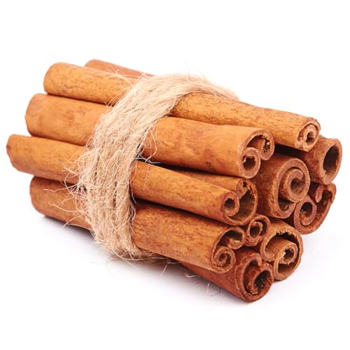 50 varillas de canela decorativas, 10 cm, palitos de canela para decoración de coronas de Adviento, varillas de canela decorativas para manualidades, especias secas, decoración navideña (50 unidades)