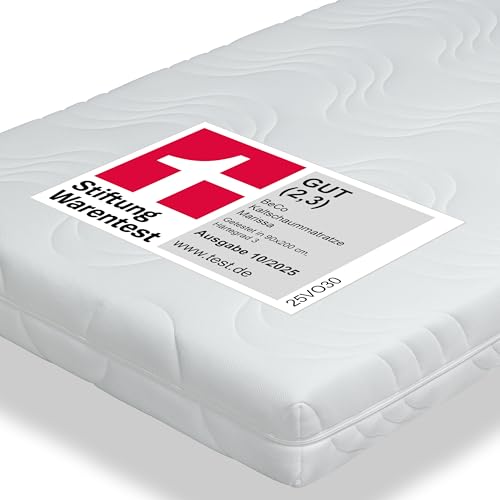 BeCo Matratze Marissa / 140 x 200 cm / H3 / Preistipp: Stiftung Warentest “GUT” (getestet in 90×200 cm H3, 10/2025) / Kaltschaum / 18 cm/mittelfestes Liegegefühl