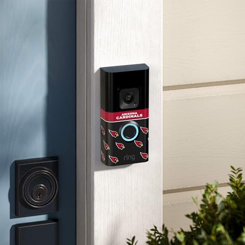 Image of All-New Limited Edition, Official NFL Faceplate for Ring Doorbells - Video Doorbell 3, Video Doorbell 3 Plus, Video Doorbell 4, Battery Doorbell Plus, and Battery Doorbell Pro | Arizona Cardinals
