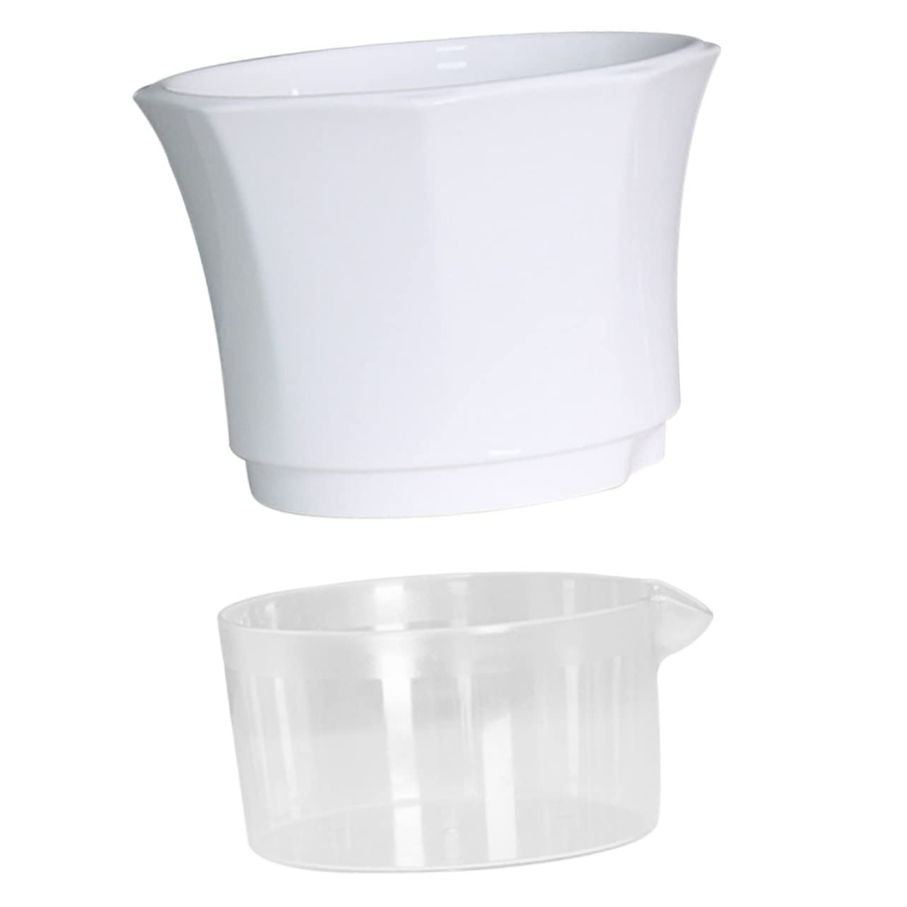 ibasenice 2 Pièces Pot de Fleurs Auto Arrosant Transparent Plastique Pot Plantes Intérieur Décoration Moderne pour Maison et Bureau Maintien de Humidité Sol