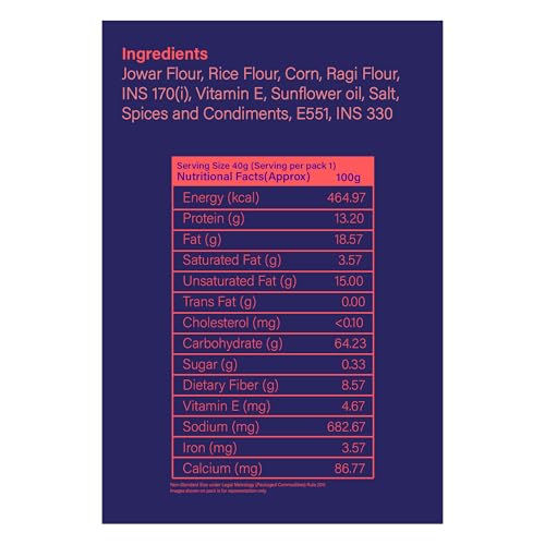 The Healthy Binge Ragi Chips | Millet Healthy Snacks | No Palm Oil | Protein Rich | Baked, Not Fried | Snack For Weight Loss | Cajun Spice | 40 g Per Pack | Pack of 6