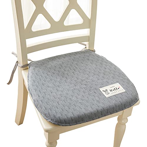 Galette De Chaise Lot De 2 avec Attaches, Coussin Chaise Cuisine Lavable, Antidérapant, Galette De Chaise Dehoussable, Coussins De Chaises D'Interieur Mousse à ​MéMoire(Size:36x38x4.5cm,Color:H) Cover