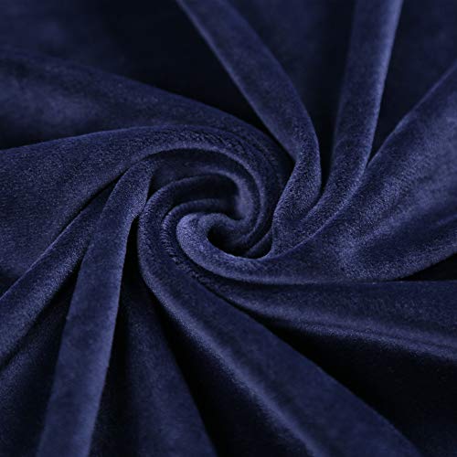 Dolcevida Women's Velour Tracksuits 2 Piece Outfits Hoodie & Sweatpants Sweatsuit Set, Full Zip-navy, Small