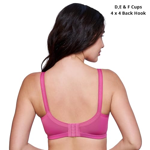 Image of TRYLO Riza Advancefit Women's Soft Padded Non-Wired Super Stretch Lycra Fabric High Round Neck Adjustable Broad Straps Everyday Wear Bra