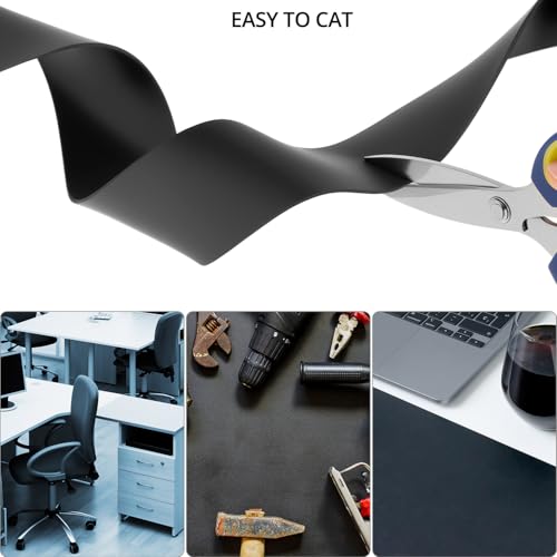 QWORK® Neopren Gummistreifen - 50mm x 3mm x 3m Länge - Schwarz - Vollgummi Gummiplatte für DIY-Dichtungen, Isolation, Antivibration