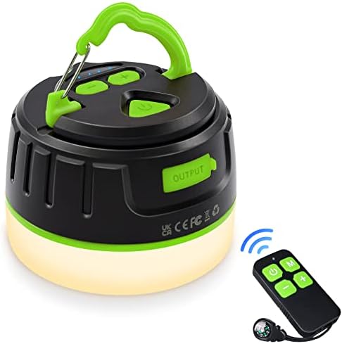 LED Camping Lights Lanterns Rechargeable, Hanging Tent Lights Remote,1000LM Up to 150H Running, Power Bank 5200mAh, 5 Light Modes, Magnetic, Waterproof Lantern Flashlight