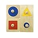 Thoth Montessori Single Shape Puzzle First Shapes Jumbo Wooden Puzzle Board Knob Wooden Puzzle Geometric Shape Puzzle Early Education Material Sensorial Toy for Toddler Shape & Color Sorter (4 pieces)