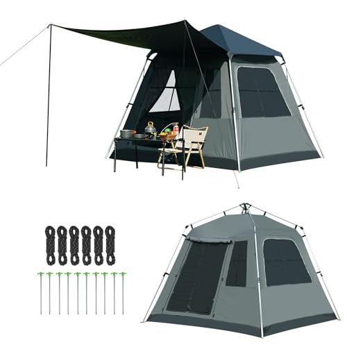 Carpa instantánea tipo cúpula para 3-4 personas con toldo removible