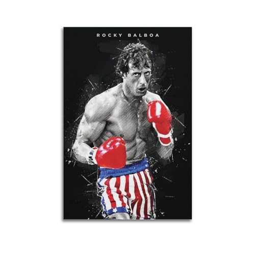 Póster de la película Rocky Balboa para decoración de pared, póster de interior, decoración de bar, restaurante, estética, póster de sala de estar, 30 x 45 cm, estilo sin marco