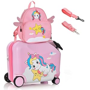 COSTWAY 2-częściowa walizka i plecak dziecięcy