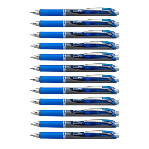 Stylos roller à encre gel Pentel Energel bleus pour la prise de notes au bureau