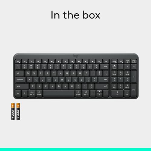 Logitech K250 Compact Wireless Bluetooth Keyboard with Number Pad, Graphite - image 8