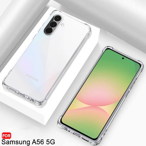 Image of TheGiftKart Transparent Crystal Clear Back Cover Case for Samsung Galaxy A56 5G | Shockproof Soft TPU Case | Cushioned Edges for Ultimate Protection Back Cover Case (TPU, Transparent)