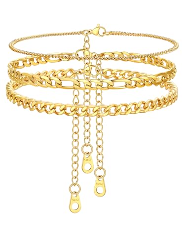 Tobillera ajustable FindChic pulsera de pie acero anti alérgico que no se oxida