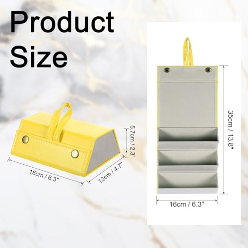 Image of PATIKIL Travel Sunglasses Organizer, 3 Slots Foldable Sunglasses Holder Leather Sunglass Storage Organizer Case