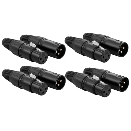 Image of DEVICE OF URBAN INFOTECH XLR Audio Connectors - Male & Female Set for Microphone Cables Balanced 3-Pin XLR Connector for Audio Equipment (Pack of 8)