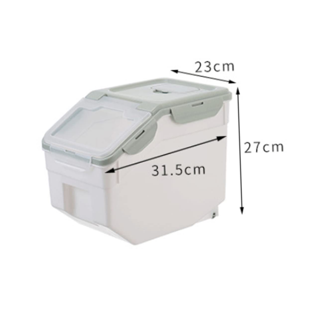 Totority Elegant Pet Dry Food Dispenser Pet Food Storage Containers Pp Plastic Sealed Lid for Dogs Cats Rice (nordic)