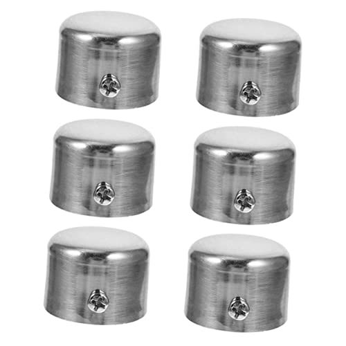 RORPOIR 6St Gardinstång Svart Knopp Svart Metall Vintage Knoppar Gardinstång Trä Gardinstänger För Fönster Rör Gardinstång Fönstergardintillbehör Byte Av Gardinslut Enkelt