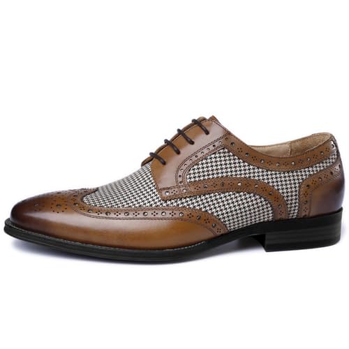 Men's Dress Shoes Lace-up Brogues Derbys Oxford Formal Shoes for Men Wedding Business Office