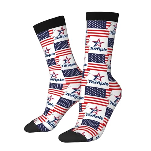 Calcetines De Deporte Temple, Texas Y Estados Unidos Transpirables Calcetines Para Hombre Antiampollas Calcetín Mujeres Para Uso Diario Skate Futbol 40Cm