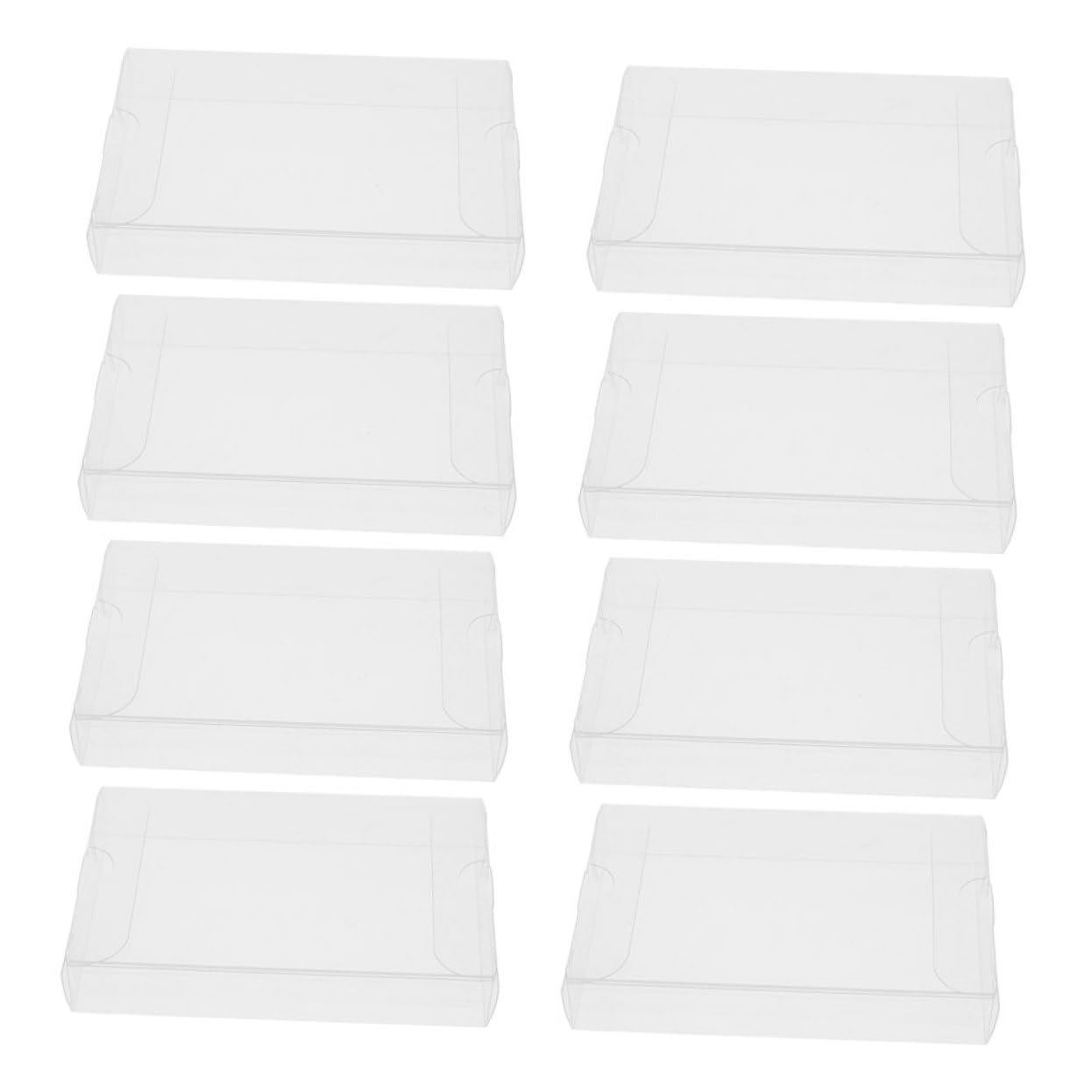 Ciieeo 8pcs Retro PVC Cassette Tape Holder Box Transparent Audio Cassette Storage Case Organizer for Tapes Moisture Protection Portable Design for Music Lovers and Collectors