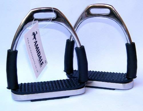 AMIDALE SPORTS FLEXI STIRRUPS HORSE RIDING BENDY IRONS BEAUTIFUL COLORS VARIOUS SIZES