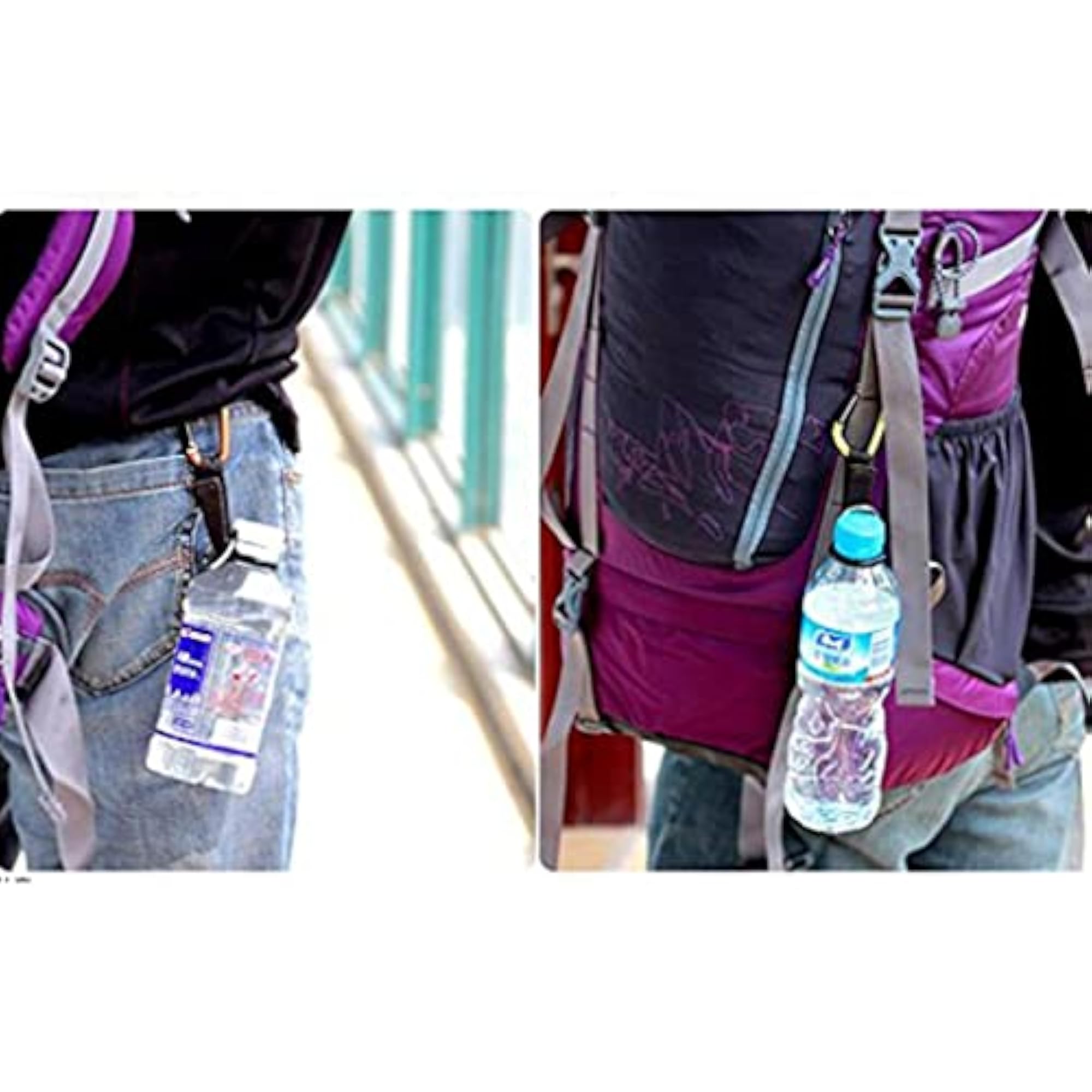 Hiking Travel Water Bottle with Carabiner Clip Hook