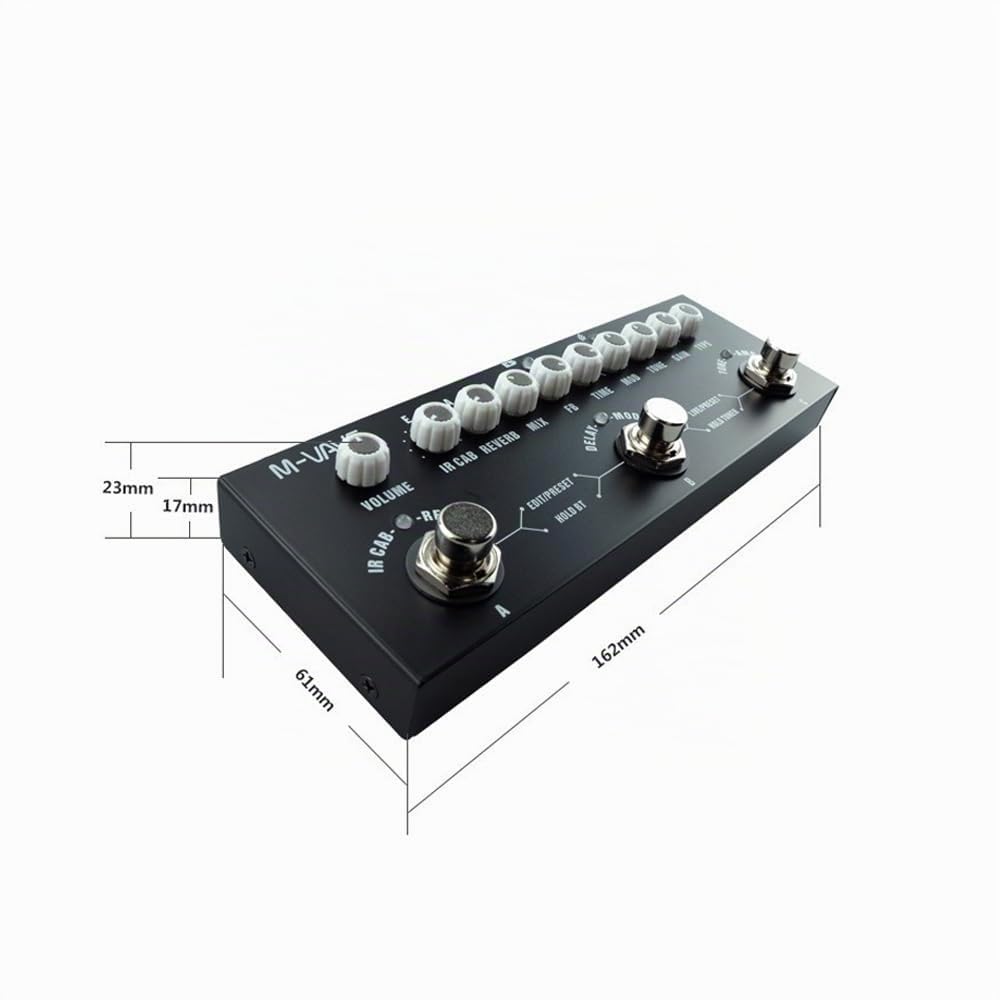 Processeur d'effets pour Guitare avec Chargement IR Neuf modèles d'amplificateurs Delay Reverb Phase Chorus Distorsion Overdrive Pédale Multi-Effets pour l'enregistrement Via Bluetooth