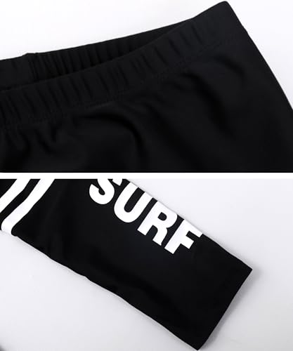 Image of Girls 3 Piece Swimsuit Long Sleeve Rash Guard Swim Shirt with Trunks & Pants UPF 50+ Swimwear