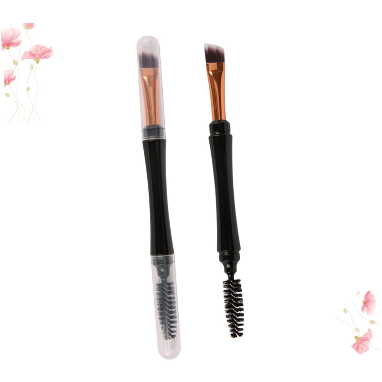 BESTYASH 2pcs Makeup Brushes Eyelash Combs Cosmetics Brush Makeup Tools for Women present for Friends Smooth Handle for Comfortable Use