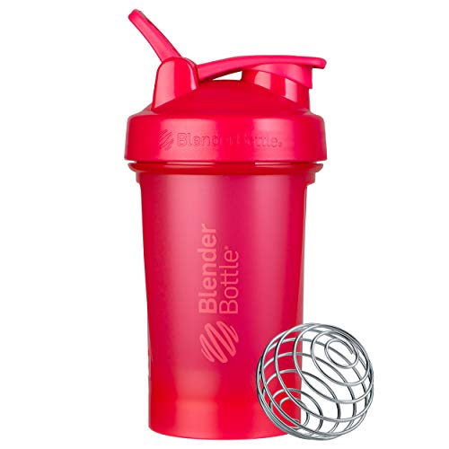 BlenderBottle Classic V2 Shaker Bottle Perfect for Protein Shakes and Pre Workout, 20-Ounce, Pink