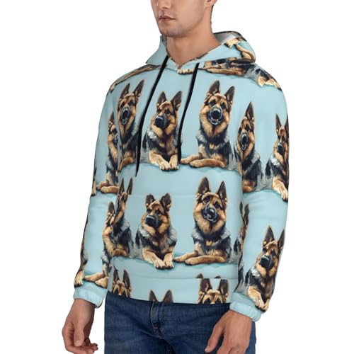 Hoodies For Men - German Shepherd 1 Print Long Sleeve Casual Men'S Hoodies & Sweatshirts Pullover With Pocket3