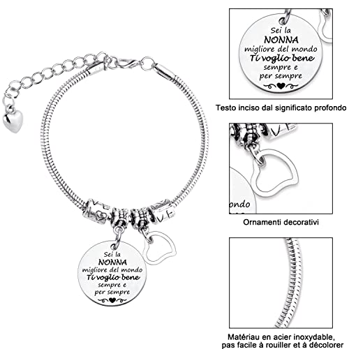 Belloxis Bracciale Nonna Donna Regalo Nonna