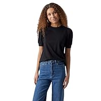VERO Moda Damen Vmkerry 2/4 O-Neck Top VMA Noos Shirt, Schwarz, S EU